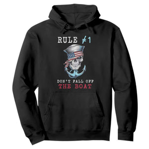 Funny Pirate Rule Hoodie Don't Fall Off The Boat TS09 Black Print Your Wear