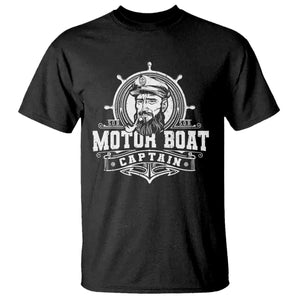 Vintage Motor Boat Captain T Shirt TS09 Black Print Your Wear