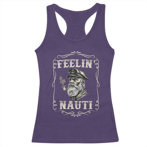 Boat Captain Racerback Tank Top Feelin Nauti Pontoon Sailing Sailor TS09 Purple Print Your Wear