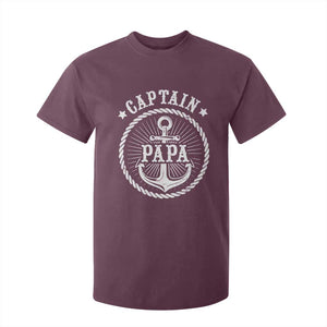 Captain Papa T Shirt For Kid Lake Sailor Boating TS09 Maroon Print Your Wear