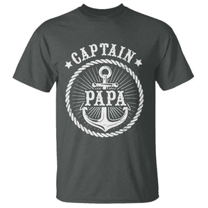 Captain Papa T Shirt Lake Sailor Boating TS09 Dark Heather Print Your Wear