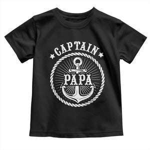 Captain Papa Toddler T Shirt Lake Sailor Boating TS09 Black Print Your Wear