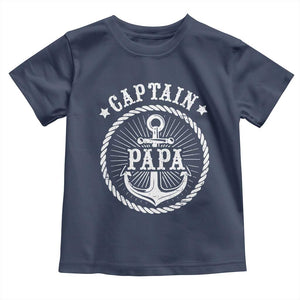 Captain Papa Toddler T Shirt Lake Sailor Boating TS09 Navy Print Your Wear