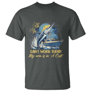 Fishing Boat T Shirt Fish More Worry Less TS09 Dark Heather Print Your Wear