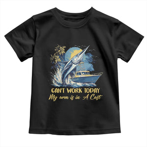 Fishing Boat Toddler T Shirt Fish More Worry Less TS09 Black Print Your Wear
