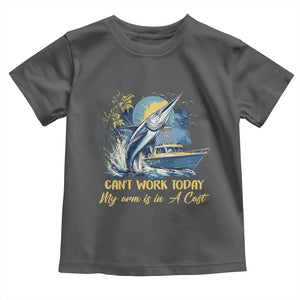 Fishing Boat Toddler T Shirt Fish More Worry Less TS09 Dark Heather Print Your Wear