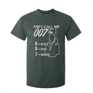 Funny Fishing T Shirt For Kid They Call Me 007 Fisherman TS09 Dark Forest Green Print Your Wear