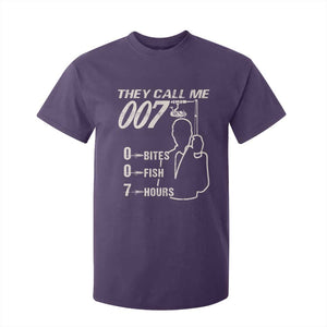 Funny Fishing T Shirt For Kid They Call Me 007 Fisherman TS09 Purple Print Your Wear