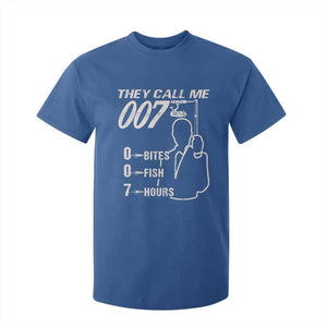 Funny Fishing T Shirt For Kid They Call Me 007 Fisherman TS09 Royal Blue Print Your Wear