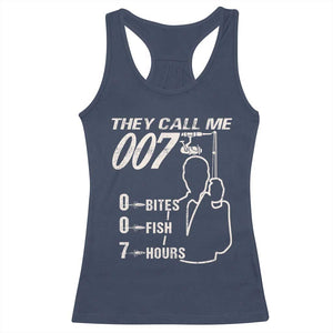 Funny Fishing Racerback Tank Top They Call Me 007 Fisherman TS09 Navy Print Your Wear