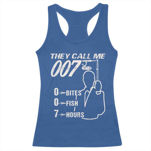 Funny Fishing Racerback Tank Top They Call Me 007 Fisherman TS09 Royal Blue Print Your Wear
