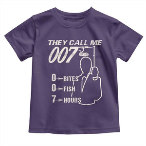 Funny Fishing Toddler T Shirt They Call Me 007 Fisherman TS09 Purple Print Your Wear