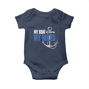 I'm The Captain Baby Onesie My Boat My Rules TS09 Navy Print Your Wear
