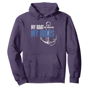 I'm The Captain Hoodie My Boat My Rules TS09 Purple Print Your Wear