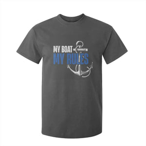 I'm The Captain T Shirt For Kid My Boat My Rules TS09 Dark Heather Print Your Wear