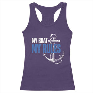 I'm The Captain Racerback Tank Top My Boat My Rules TS09 Purple Print Your Wear
