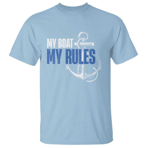 I'm The Captain T Shirt My Boat My Rules TS09 Light Blue Print Your Wear