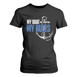 I'm The Captain T Shirt For Women My Boat My Rules TS09 Black Print Your Wear