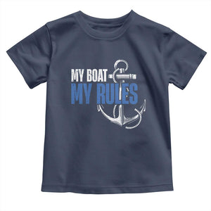 I'm The Captain Toddler T Shirt My Boat My Rules TS09 Navy Print Your Wear