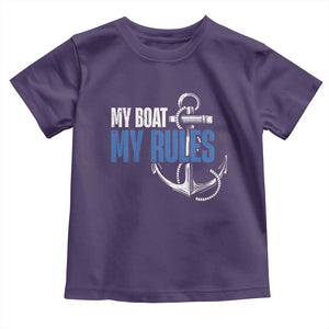 I'm The Captain Toddler T Shirt My Boat My Rules TS09 Purple Print Your Wear