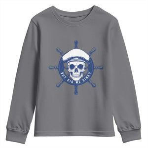 Funny But Did We Sink Youth Sweatshirt TS09 Charcoal Print Your Wear