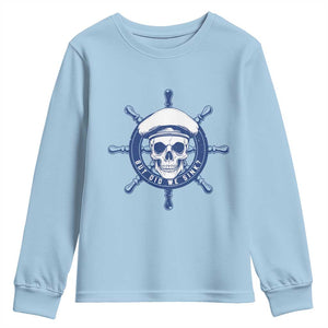 Funny But Did We Sink Youth Sweatshirt TS09 Light Blue Print Your Wear