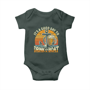 It's A Good Day To Drink On A Boat Baby Onesie Retro Sunset TS09 Print Your Wear