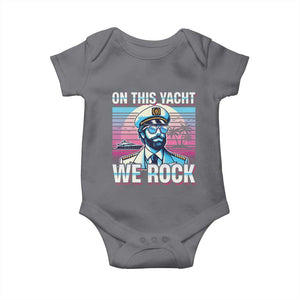 Yacht Rock Party Baby Onesie On This Yacht We Rock Boating TS09 Charcoal Print Your Wear