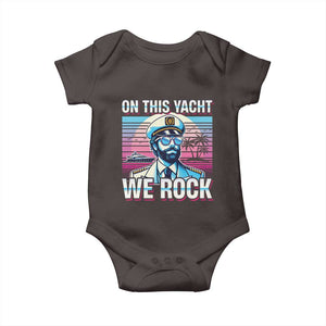 Yacht Rock Party Baby Onesie On This Yacht We Rock Boating TS09 Dark Chocolate Print Your Wear