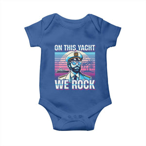 Yacht Rock Party Baby Onesie On This Yacht We Rock Boating TS09 Royal Blue Print Your Wear
