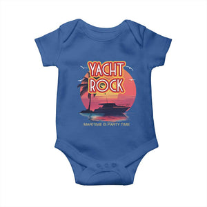 Yacht Rock Party Baby Onesie Boat Drinking Maritime Is Party Time TS09 Royal Blue Print Your Wear