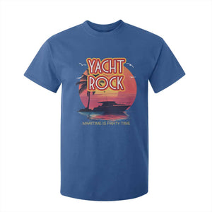 Yacht Rock Party T Shirt For Kid Boat Drinking Maritime Is Party Time TS09 Royal Blue Print Your Wear