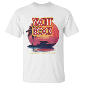 Yacht Rock Party T Shirt Boat Drinking Maritime Is Party Time TS09 White Print Your Wear