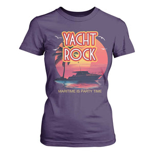 Yacht Rock Party T Shirt For Women Boat Drinking Maritime Is Party Time TS09 Purple Print Your Wear