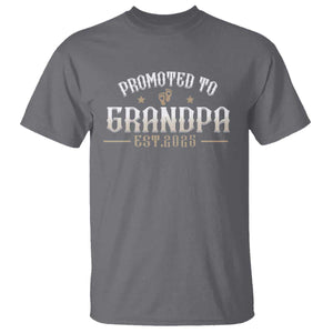 Retro Promoted To Grandpa est 2025 T Shirt TS09 Charcoal Print Your Wear