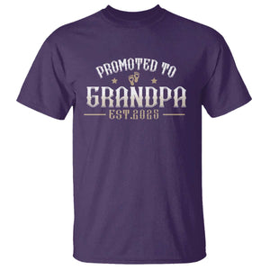 Retro Promoted To Grandpa est 2025 T Shirt TS09 Purple Print Your Wear