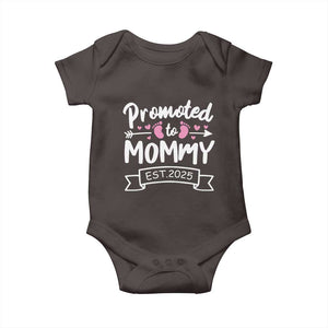 Promoted To Mommy Est 2025 Baby Onesie TS09 Dark Chocolate Print Your Wear