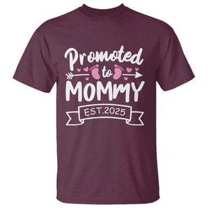 Promoted To Mommy Est 2025 T Shirt TS09 Maroon Print Your Wear