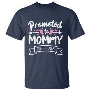 Promoted To Mommy Est 2025 T Shirt TS09 Navy Print Your Wear