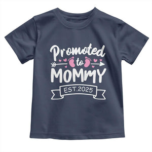 Promoted To Mommy Est 2025 Toddler T Shirt TS09 Navy Print Your Wear