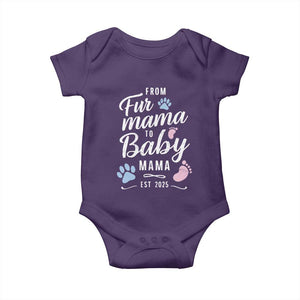 Funny From Fur Mama To Baby Mama Baby Onesie Dog Mom New Mom 2025 TS09 Purple Print Your Wear