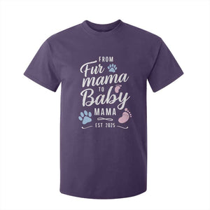 Funny From Fur Mama To Baby Mama T Shirt For Kid Dog Mom New Mom 2025 TS09 Purple Print Your Wear