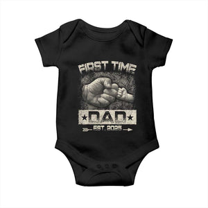 First Time Dad Est 2025 Baby Onesie TS09 Black Print Your Wear