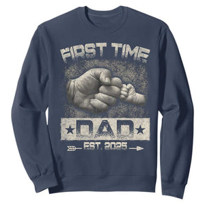 First Time Dad Est 2025 Sweatshirt TS09 Navy Print Your Wear