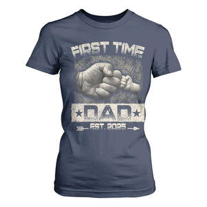 First Time Dad Est 2025 T Shirt For Women TS09 Navy Print Your Wear