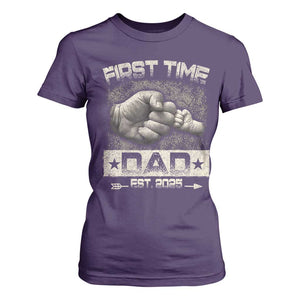 First Time Dad Est 2025 T Shirt For Women TS09 Purple Print Your Wear