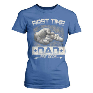 First Time Dad Est 2025 T Shirt For Women TS09 Royal Blue Print Your Wear