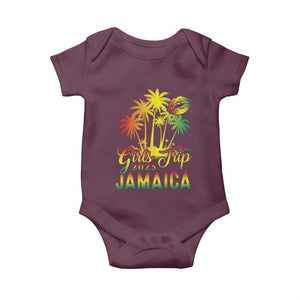 Jamaica Girls Trip 2025 Baby Onesie Summer Vacation TS09 Maroon Print Your Wear