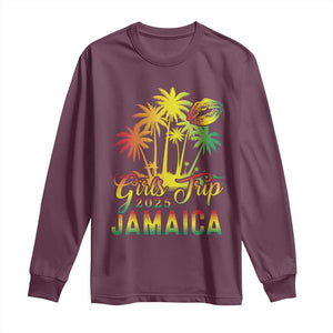Jamaica Girls Trip 2025 Long Sleeve Shirt Summer Vacation TS09 Maroon Print Your Wear