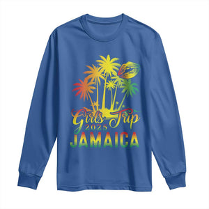 Jamaica Girls Trip 2025 Long Sleeve Shirt Summer Vacation TS09 Royal Blue Print Your Wear